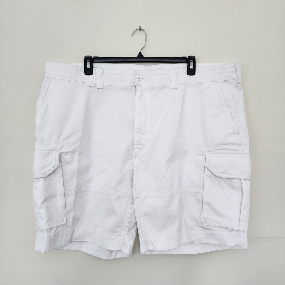 Polo Ralph Lauren Mens White Cotton Twill Cargo Shorts Size 48 Utility Classic